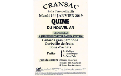 Quine de la JSBA 1er Janvier 2019